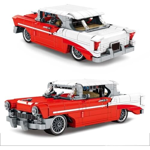 Children Toys High-Tech Roadst Off-Road Vehicle SUV Building Blocks City Pull Back Car Racing Car Bricks Creat DIY Gifts For Kid