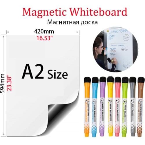 A2 Size Magnetic Whiteboard Writing Drawing Doodle Dry Erase Board Stickers Sticker Calendar Menu Weekly Planner