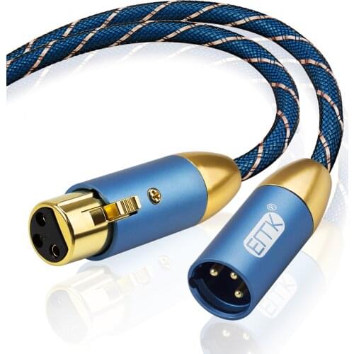EMK 3-Pin XLR Audio Cable Microphone Cannon Balanced Lead Cable Speaker Stereo XLR cord 1m 3m 5m male to female Mixer Amplifer