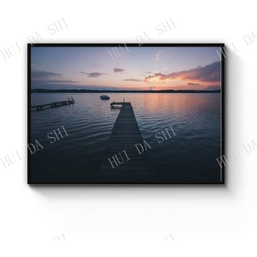 Sunset Pier Coastal Photograph Water Wall Art Print Poster or Canvas Artwork