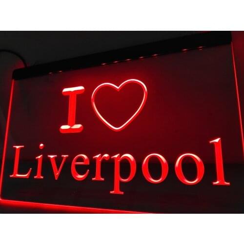 LB845- I Love Liverpool Bar Pub Club NR LED Neon Light Sign hang sign home decor crafts