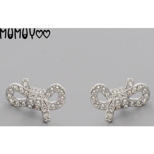 Fashion jewelry high quality swa2020 new style, charm romantic sweet bow stud earrings gifts for women