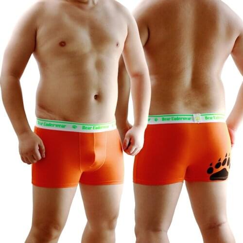 Mens Plus Size Sexy Shorts Bear Claw Bear Paw Underwear High Waist Boxers Designed For Gay Bear Free Shipping! M L XL XXL