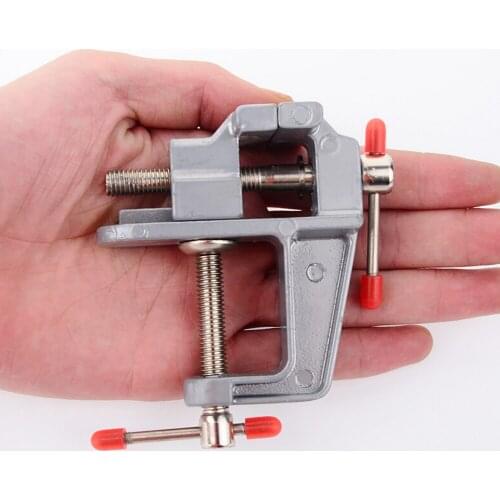 Table Vice Mini Aluminum Bench Table Swivel Lock Clamp Vice Craft Jewelry Hobby Vise Simple And Practical Gadgets