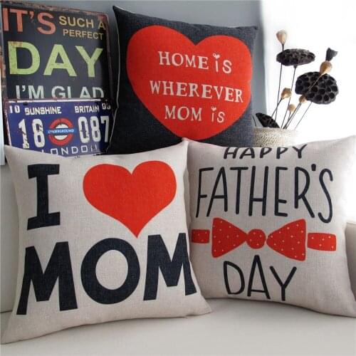 Nordic Valentine 's Day special Pattern 3520 Linen Cushion Cover Home Decorative Pillow Case Sofa Chair Waist Pillow cover