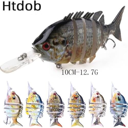 New Knotty Fishing Lure 10cm 14g Section Bionic Bait Plastic 6 Section Fishing Lure Simulation Hard Bait Wobbler Swimbait