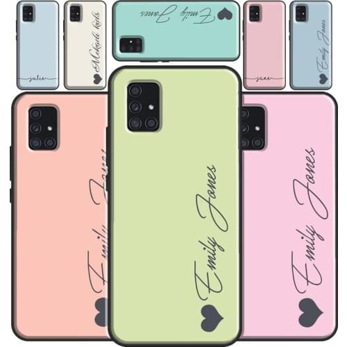Personalised Custom Name Pastel Tones Case For Samsung A72 A52 A42 A32 A12 A02 A20 A30 S A40 A50 A70 A21S A20e A11 A31 A51 A71
