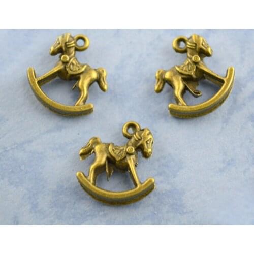 Pocket Size Hobbyhorse Alloy Charms Fit For Clothing Decoration Fashion Bracelet Making 10pc/lot
