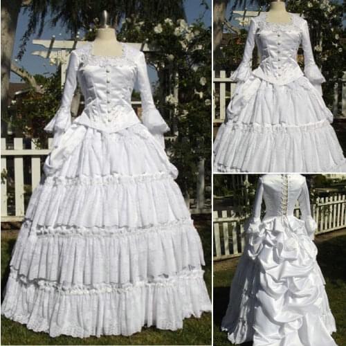 R-090 Victorian Gothic/Civil War Southern Belle loose Ball Gown Dress Halloween Vintage dresses Custom made