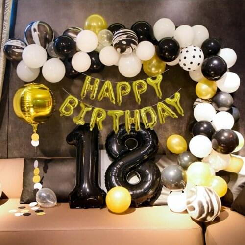 13Pcs/Set 16inch Happy Birthday Balloons Letters Foil Balloon Set Colorful Alphabet Globos Birthday Party Decoration Supplies