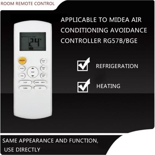 Y1AE Air Conditioner Remote Control Replacement Compatible with Midea RG57B/BGE RG57A2/BGEF Household Appliances