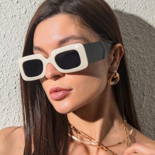 Wide Legs Square Sun Glasses Luxury Brand Travel Small Rectangle Sunglasses Men Women Vintage Retro Oculos Shades Femme Female