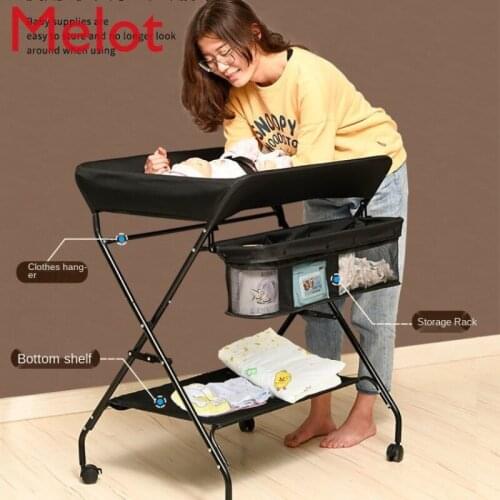 Diaper-Changing Table Newborn Baby Foldable Caring Table Baby Change Diaper-Changing Table Massage Bath Table Multifunctional
