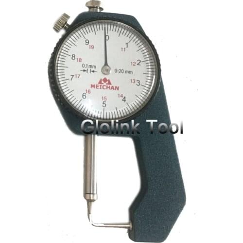Dial Thickness Gauge 0-20mm 0.1mm Precision Aluminum Min Thickness Meter Tester Micrometer Width Measurement Analysis Tool
