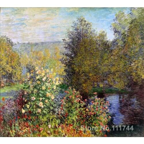 Bathroom art A Corner of the Garden at Montgeron by Claude Monet paintings Home Decor Hand painted High quality