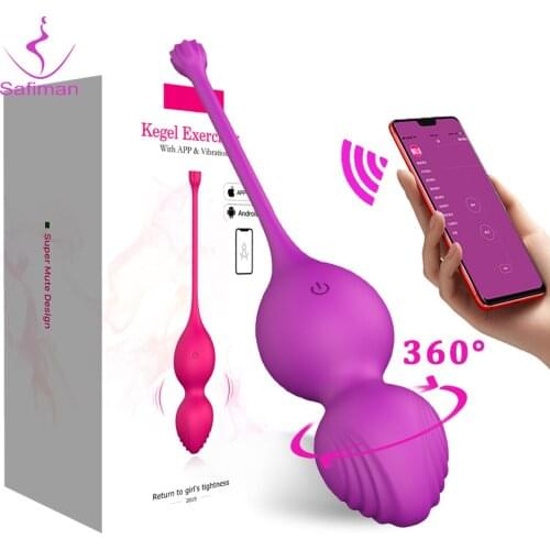Magic Kegel Master Ball Bluetooth Vibrator Long Distance APP Remote Control Smart Vagina Tighten Training Ball Sex Toy for Woman