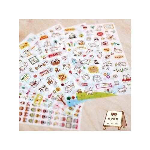 10pack Creative Kawaii Girl Paper Sticker Pvc Sticker Decoration Diary Scrapbooking Label Stickers Wholesale