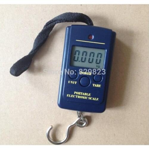 200pcs 40kg*10g houshold scale Portable Digital Electronic Scale Weight Hanging Handheld Backlight LCD Display scales