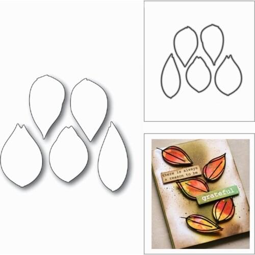 2020 New Autumn Leaves Outline Plant Metal Cutting Dies for DIY Scrapbooking and Card Making Decorative Embossing Craft No Stamp