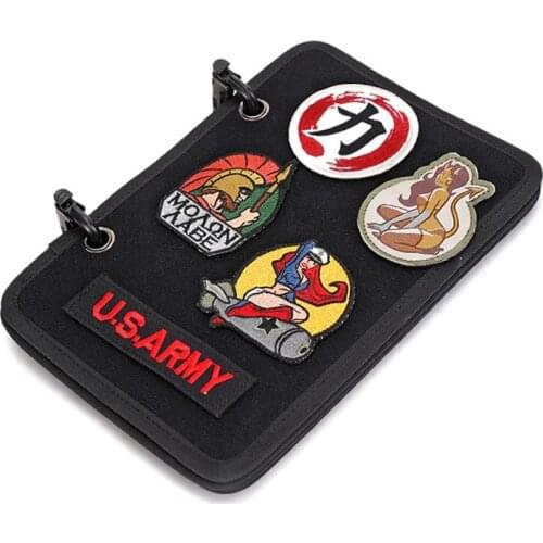 4 Pages Tactical Patches Wall Hanging Home Decoration PVC Finishing Display Cloth Storage Board DIY Stickers Velcro Badges