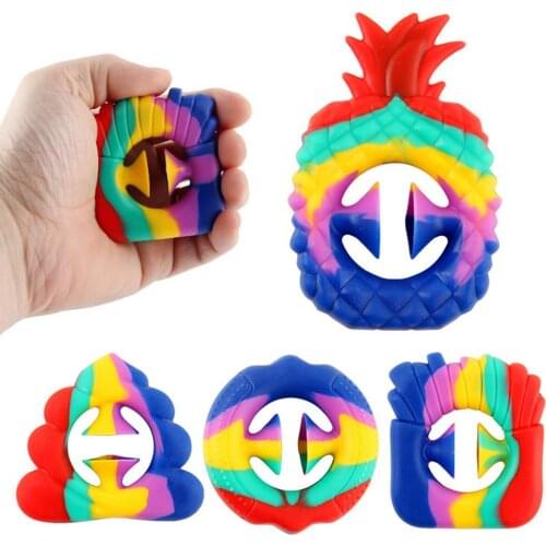 Anti Stress Toy Fidget Finger Hand Grip Ring Relieve Stress Sensory Toy Relief Relax Finger Grip Ball Fidget Squeeze Toy