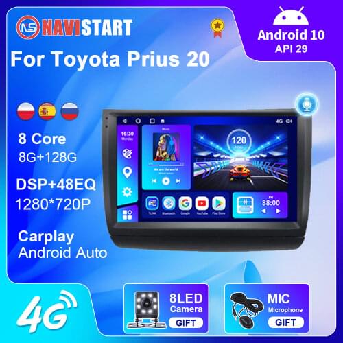 Car Radio Tape Recorder 2din for Toyota Prius Android Intelligent System Multimedia Stereo 1280*720 GPS Navigation Carplay Audio