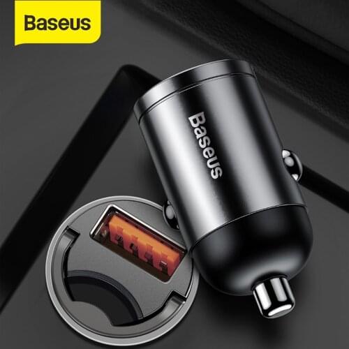 Baseus Car Charger 30W QC3.04.0 Type-C PD3.0 Car Fast Charger For iPhone 11 Pro Samsung Huawei Fast Charging Car Phone Charger