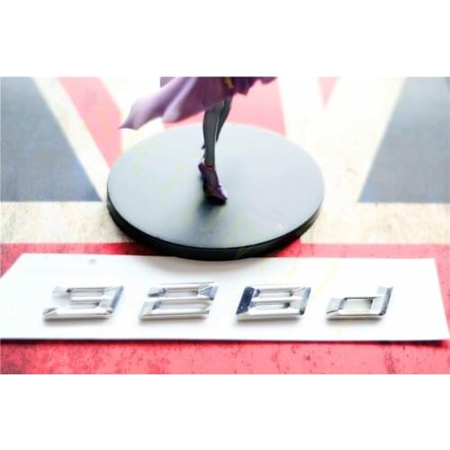 Emblem Badge Decal Trunk Rear ABS for BMW 3 Series 328d 330d 335d 340d Matt Black Chrome Stylish Car Exterior Stickers