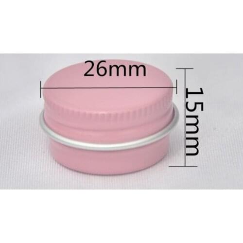 Custom logo 5g 30ml 60ml 80ml 100ml 150ml 200g 250g empty round pink color aluminum jar metal can aluminum tin
