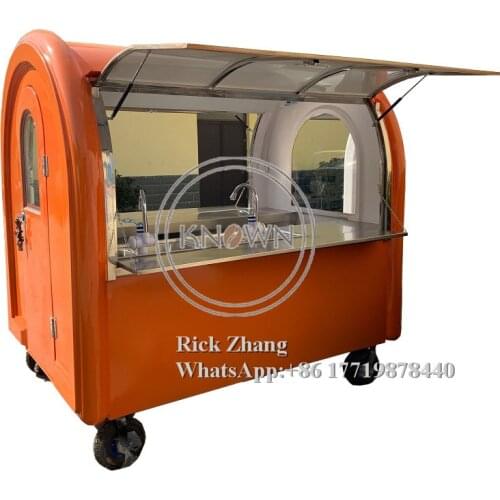 KN-220E Mobile Hand Push Carts With 4 Smll Wheels For Hot Dog And Ice Cream To Use