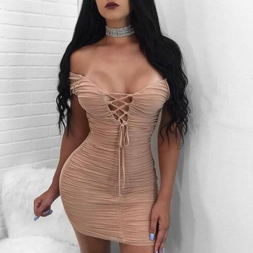 Summer Dress Sexy bandage draped Deep V Neck backless Women Dresses Fashion Hollow Out Solid Bodycon Mini Dress Zipper Vestido