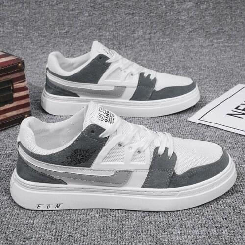 Mens Shoes 2021 New Summer Breathable Thin Deodorant Net Shoes White Shoes All-match Board Shoes Sports Casual Trendy Shoes