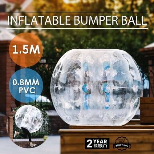 Bumper Ball PVC 100% Football de Butoir Gonflable Football de Ballon Zorb Corps de Boules Bulle de Butoir Gonflable 1.5M