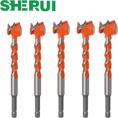 1pcs16mm-25mm longer Forstner tips Woodworking tools Hole Saw Cutter Hinge Boring drill bits Round Shank Tungsten Carbide Cutte