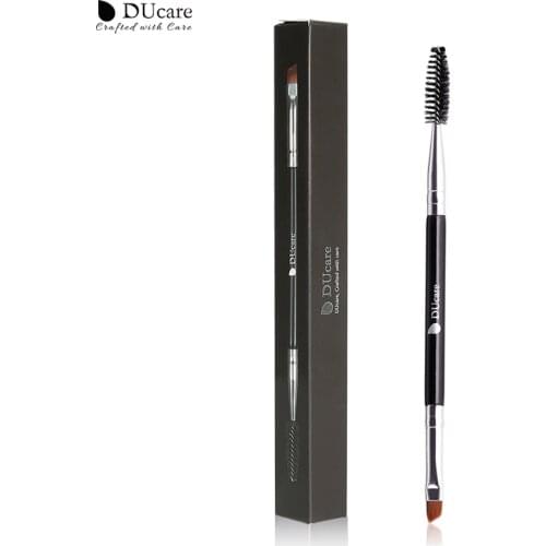 DUcare New Eyebrow Brush Beauty Makeup Wood Handle Eyebrow Brush Eyebrow Comb Double Ended Brushes Blending Eye Make Up Tools