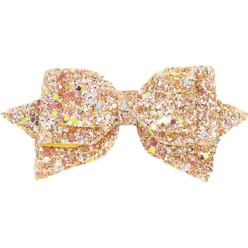 New Bowknot Princess Hairgrips Glitter Hair Bows with Clip Dance Party Bow Hair Clip Girls Women Hair Accessories 6Color