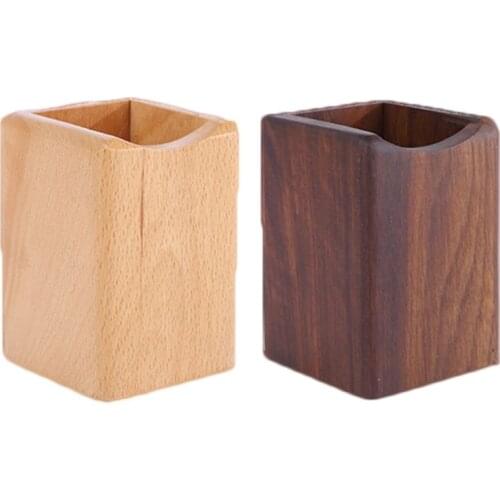 Natural Wooden Pen Pencil Holder Multiple-use Desk Organizer Storage Box Desktop Office Supplies Container