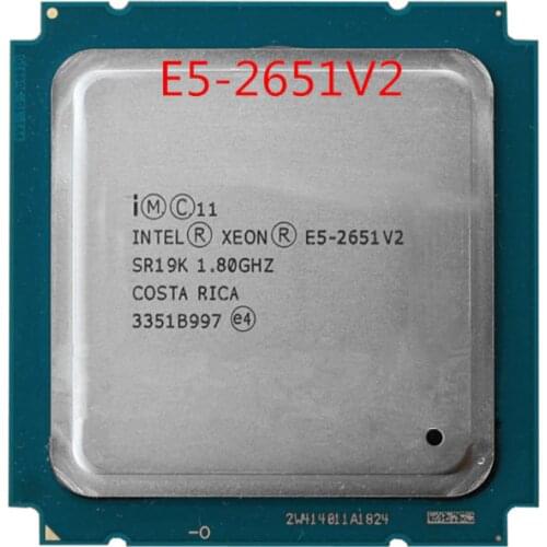 Intel Xeon Processor E5-2651V2 e5-2651 v2 E5 2651V2 CPU 1.8 LGA 2011 SR19K Twelve Cores Desktop processor e5 2651V2