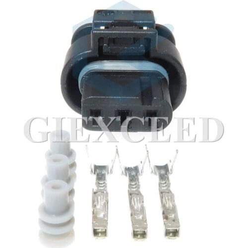 2 Sets 3 Pin 872-858-541 Reversing Radar Detector Conenctor Electric Socket Waterproof Camshaft Sensor Plug For VW Touareg