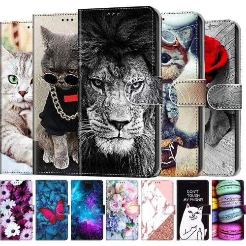 Painted Leather Flip Case For Huawei 7S 8S 8A Y9A Y7A Y7P Y6P Y5P Y5 2017 Y6 2018 Y7 2019 Wallet Card Holder Stand Book Cover
