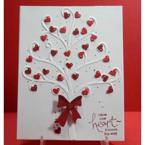 Heart tree Metal steel cutting dies Stencil DIY Scrapbooking Dies Decorative Paper Cart Card Embossing Craft cards gift