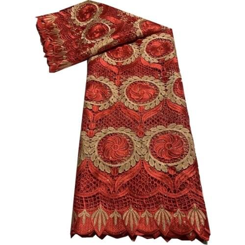 SJ Lace African Lace Fabric 2021 High Quality Guipure Lace Fabric With Stones Latest French Cord Lace Fabric For Wedding d4-33