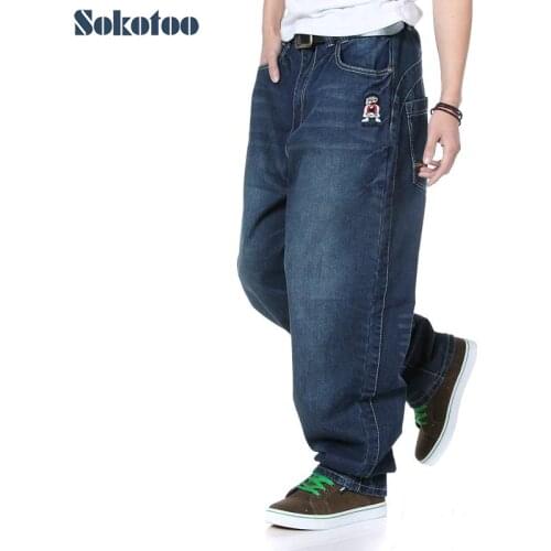 Мужские широкие джинсы SOKOTOO China At AliExpress