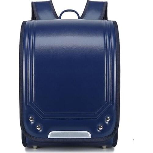 Japan children School Bags Orthopedic backpack For Girls Boys Waterproof Backpacks Solid Waterproof PU Knapsack Mochila escolar