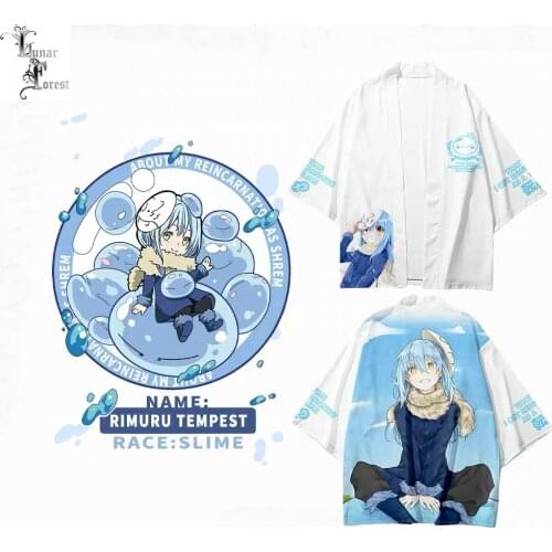 Anime Tensei Suraimu Rimuru 3D Printing Japanese Kimono Haori Yukata Women/Men Fashion Summer Cool Short Sleeve Streetwear