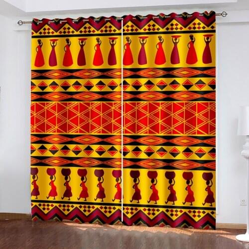 Living Room Shading Decorative Curtain Ancient Egyptian Home Textile Decoration Bedroom Grommet Curtains