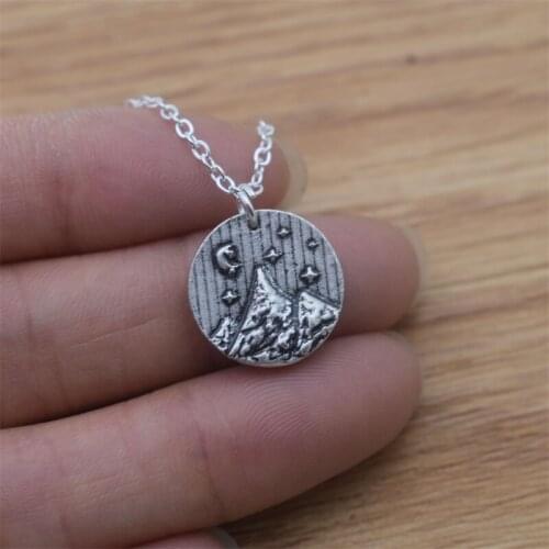 12pcs Tiny Starry Night Star Moon Sky Mountain Necklace Natural Life Jewelry