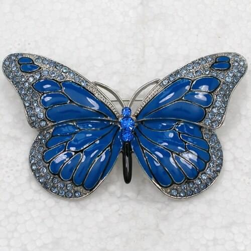 12pcs/lot Wholesale Fashion Brooch Rhinestone Enamel Butterfly Pin brooches Jewelry Gift C101478