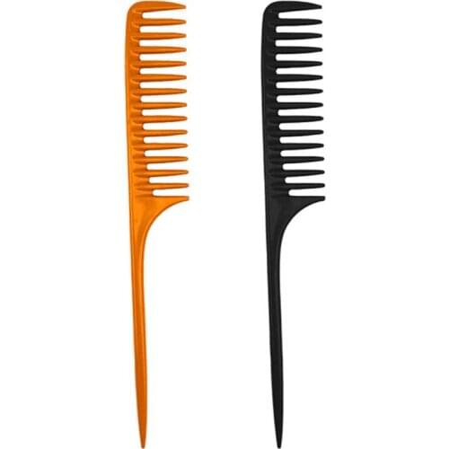 27RC Wide Tooth Rat Tail Combs Pintail Barber Styling Comb for Women Anti Static Hairdressing Tool