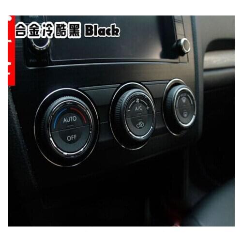 3 Pcs Air Conditioner Control Knobs Trim Panel Switch Cover For Subaru XV